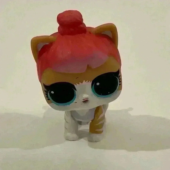 LOL Surprise! Block Party Pet Kitten Kitty Cat Figure Doll Pink Hair - Picture 1 of 11